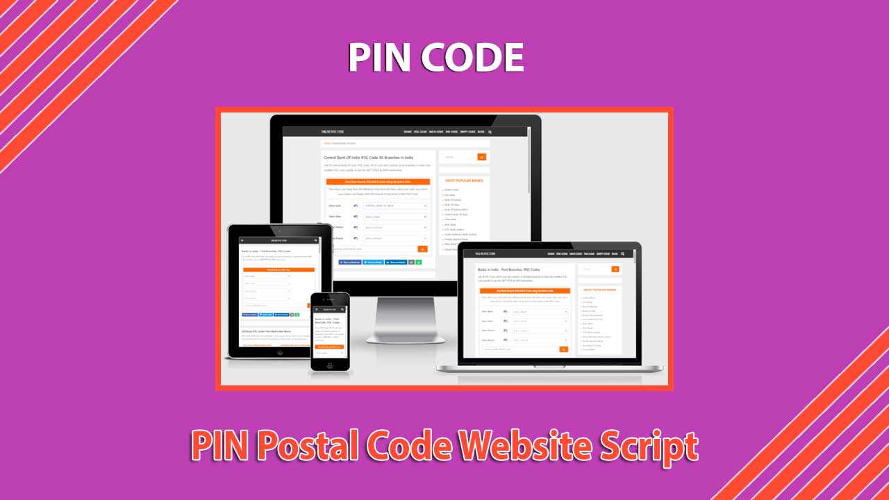 PIN Postal Code Finder Website Script With Admin Panel